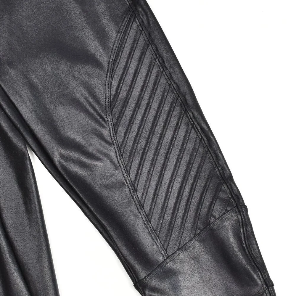 SPANX Faux Leather Moto Legging - Small